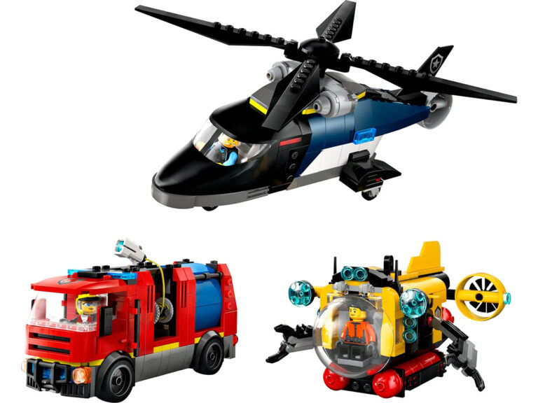 lego-60462-hubschrauber-loeschauto-und-u-boot LEGO Hubschrauber